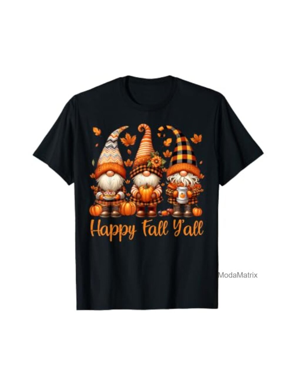 Happy Fall Y'all Gnome Pumpkin Thanksgiving T-Shirt
